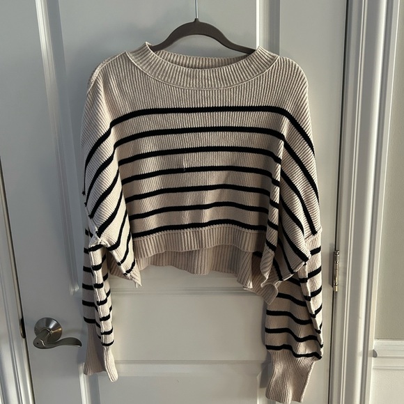 Free People Easy Street Stripe Crop Pullover - Picture 2 of 4